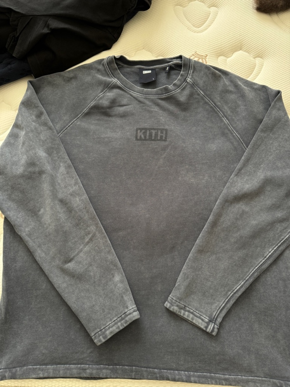 Kith Garment-Dyed Slate Crewneck Sweatshirt L